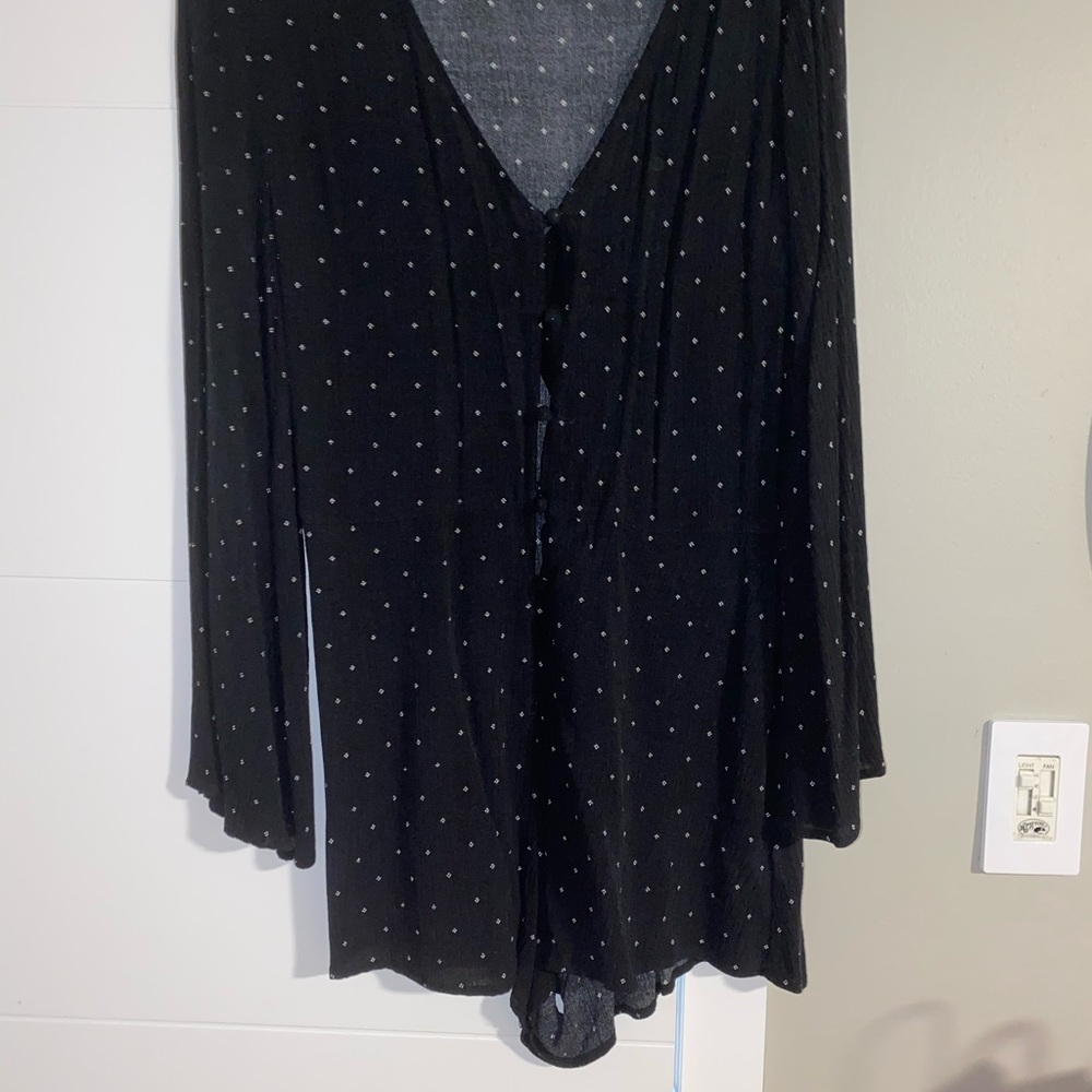 Black long sleeve romper